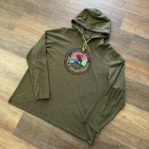 Ralph Lauren Polo Country Hoodie Mens 2XL Green Sportsman Outdoorwear Elk Logo